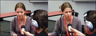 Carina beim Interview